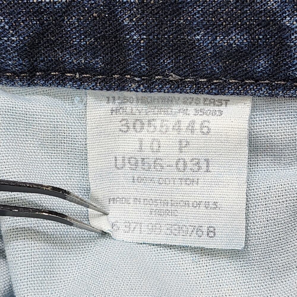 Vintage Lee Jeans Womens 10P PETITE Blue Dark Wash High Rise Tapered Mom‎ Casual - Picture 6 of 12